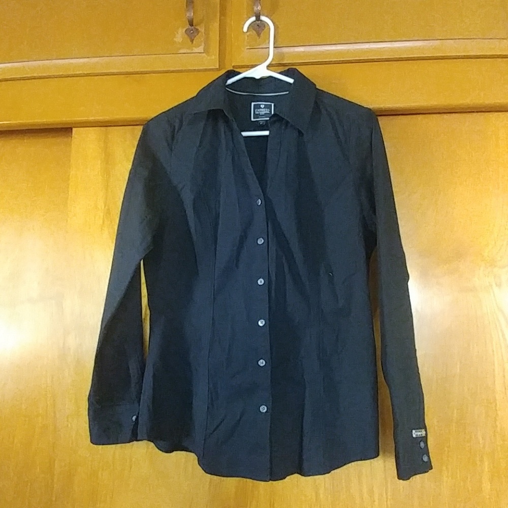 Express Black Button Down Essential shirt